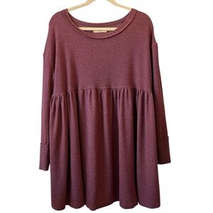 Natural Life Plum Long Sleeve Mini Dress Size S/M